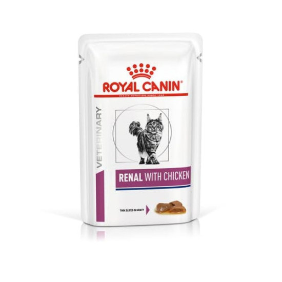 Вологий корм для дорослих котів ROYAL CANIN RENAL FELINE CHICKEN 0.085 кг