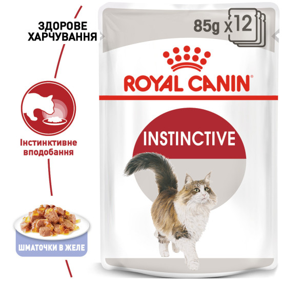Вологий корм для дорослих котів ROYAL CANIN INSTINCTIVE IN JELLY 0.085 кг