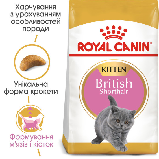 Корм для кошенят ROYAL CANIN KITTEN BRITISH SHORTHAIR 2.0 кг