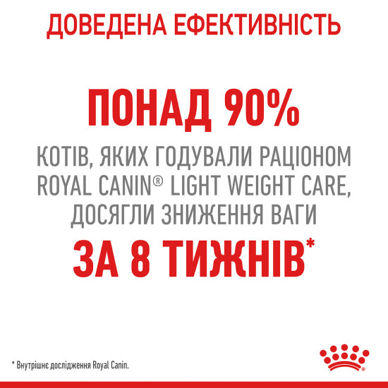 Корм для котів ROYAL CANIN LIGHT WEIGHT CARE 1.5 кг, рекомендований для обмеження набору зайвої ваги
