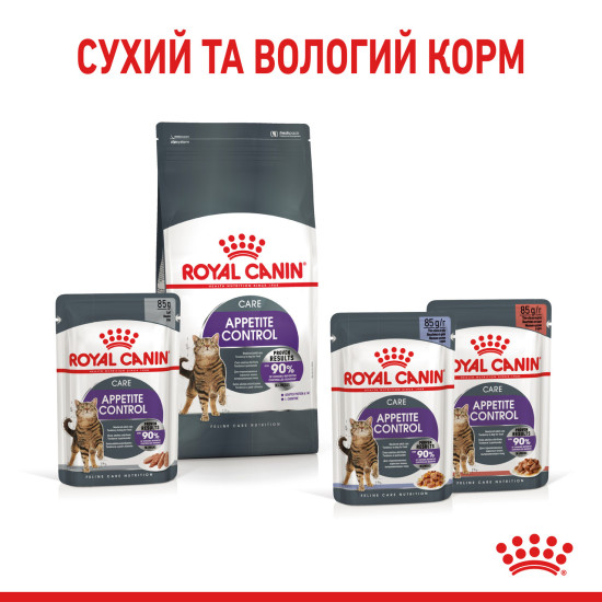Вологий корм для дорослих котів ROYAL CANIN LIGHT WEIGHT CARE шматочки в соусі 85 г,від набору зайвої ваги