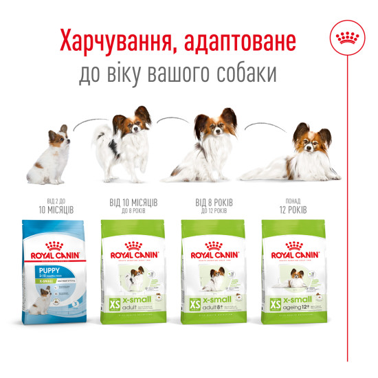 Сухий корм для дорослих собак дрібних порід ROYAL CANIN XSMALL ADULT 1.5 кг