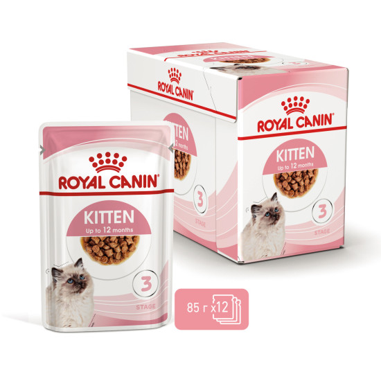 Вологий корм для кошенят (шматочки у соусі) ROYAL CANIN KITTEN IN GRAVY 0.085 кг, у паучах